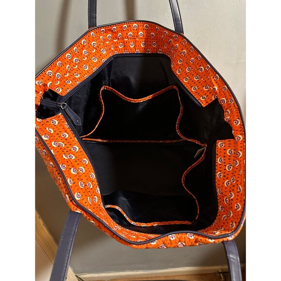 *Vera Bradley* Weekender tote,
Orange floral & Navy blue - Picture 5 of 6